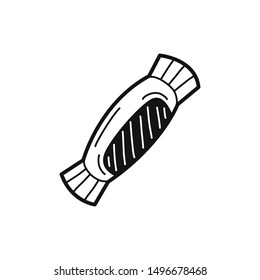 Hand drawn Protein bar isolated on a white. Vector illustration.