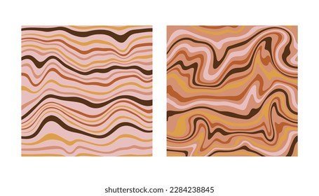Hand drawn psychedelic groovy background. Colorful psychedelic optical illusion. Trippy distorted image with light diffraction effect in the psychedelic style of the 80s and 90s 