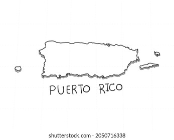 Hand Drawn Puerto Rico