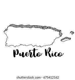 Hand drawn Puerto Rico