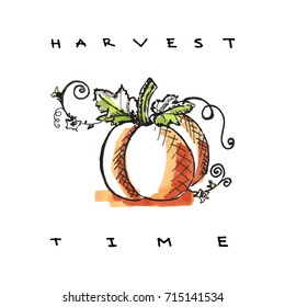 Hand drawn pumpkin