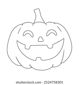 Hand drawn pumpkin halloween coloring pages for kids. Trace and color pumpkin halloween. Pumpkin halloween vector. Coloring book for kids. Kindergarten and preschool worksheets printable for kids. 