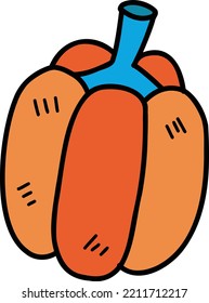 Hand Drawn pumpkin illustration isolated on background