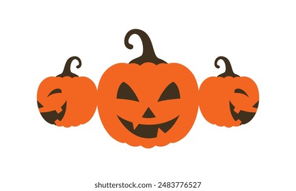 Hand drawn pumpkin illustration on white background.