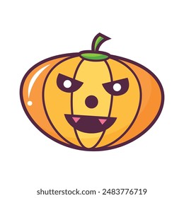 Hand drawn pumpkin illustration on white background.