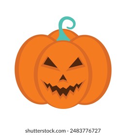Hand drawn pumpkin illustration on white background.