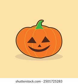 Ilustración de parche de calabaza dibujada a mano Diseño de concepto de Halloween