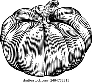 Hand drawn Pumpkin Sketch Illustration