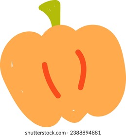 Hand Drawn Pumpkin Vector Illustration
