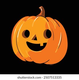 Hand drawn Pumpkin vector illustration holiday Halloween