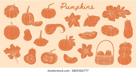  hand drawn pumpkin