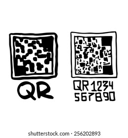 Hand drawn qr codes.