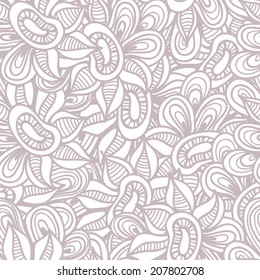Hand drawn   quaint seamless pattern. Festive tribal endless background.  Vector backdrop. Pastel pattern. Summer template. Use for wallpaper,pattern fills, web page background
