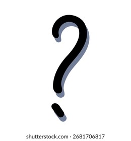 Hand drawn question mark clipart Single element for design