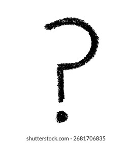 Ponto de interrogação desenhado à mão clipart Elemento único para design