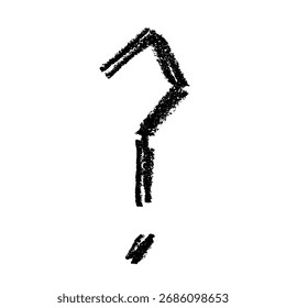 Hand drawn question mark clipart Single element for design