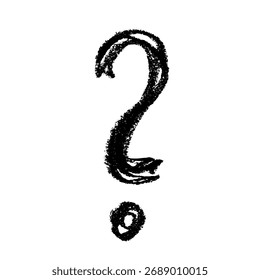 Clipart de signo de interrogación dibujado a mano Elemento único para el diseño