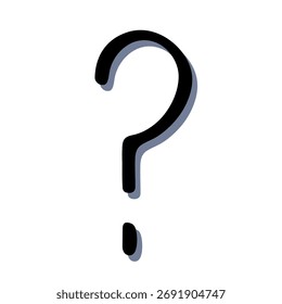 Clipart de signo de interrogación dibujado a mano Elemento único para el diseño