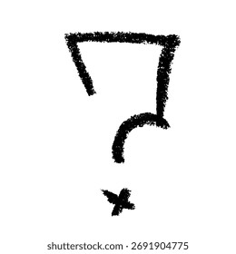 Clipart de signo de interrogación dibujado a mano Elemento único para el diseño