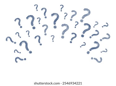 Hand Drawn Question Mark Doodle Symbol Background Vector Illustration