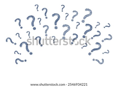 Hand Drawn Question Mark Doodle Symbol Background Vector Illustration