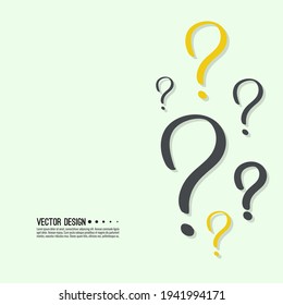 Handgezeichnetes Fragezeichen. Hilfesymbol. FAQ-Zeichen auf hellem Hintergrund. Vektorquizsymbol.