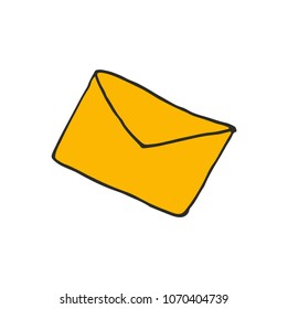 Hand drawn question mark - icon. Cartoon vector illustration.