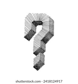 Hand Drawn Question Mark, Illustration Vector
