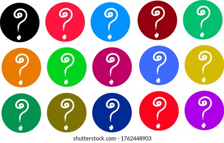 Hand drawn question mark. Question marks with bush stroke. Question marks vector illustration.