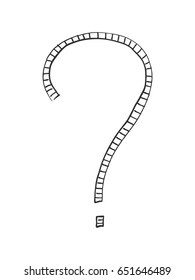 Hand drawn question mark. Vector illustration.