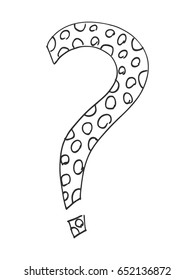 Hand drawn question mark. Vector illustration.