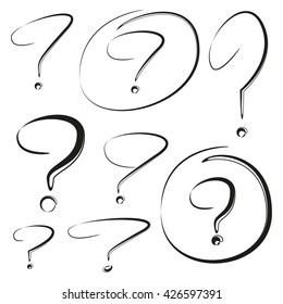 hand drawn question marks