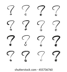 hand drawn question marks