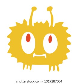 hand drawn quirky cartoon alien creature