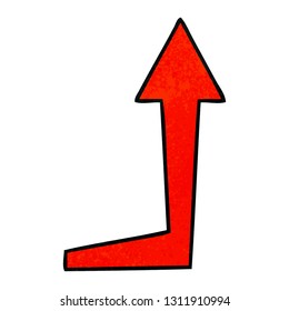 hand drawn quirky cartoon arrow