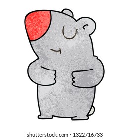 hand drawn quirky cartoon bear