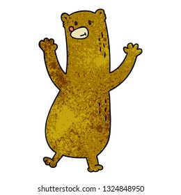 hand drawn quirky cartoon bear