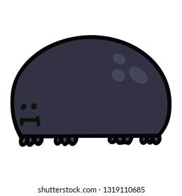 hand drawn quirky cartoon beetle