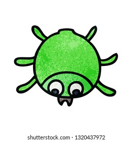 hand drawn quirky cartoon beetle