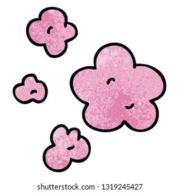 hand drawn quirky cartoon clouds