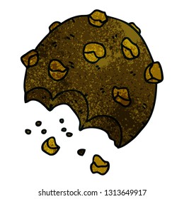 hand drawn quirky cartoon cookie