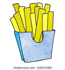 hand drawn quirky cartoon french fries