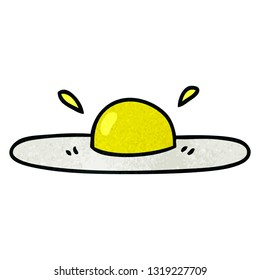hand drawn quirky cartoon fried egg