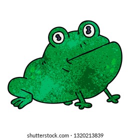 hand drawn quirky cartoon frog