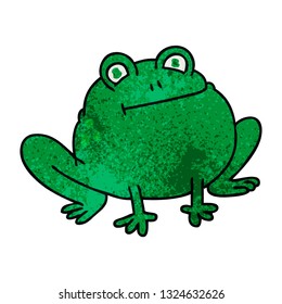 hand drawn quirky cartoon frog