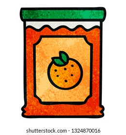 hand drawn quirky cartoon jar of marmalade