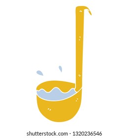 hand drawn quirky cartoon ladle 
