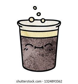 hand drawn quirky cartoon pint of stout