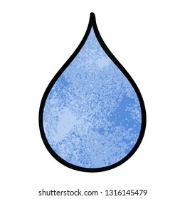 goutte d'eau de pluie dessinée à la main
