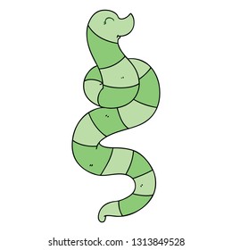 hand drawn quirky cartoon snake